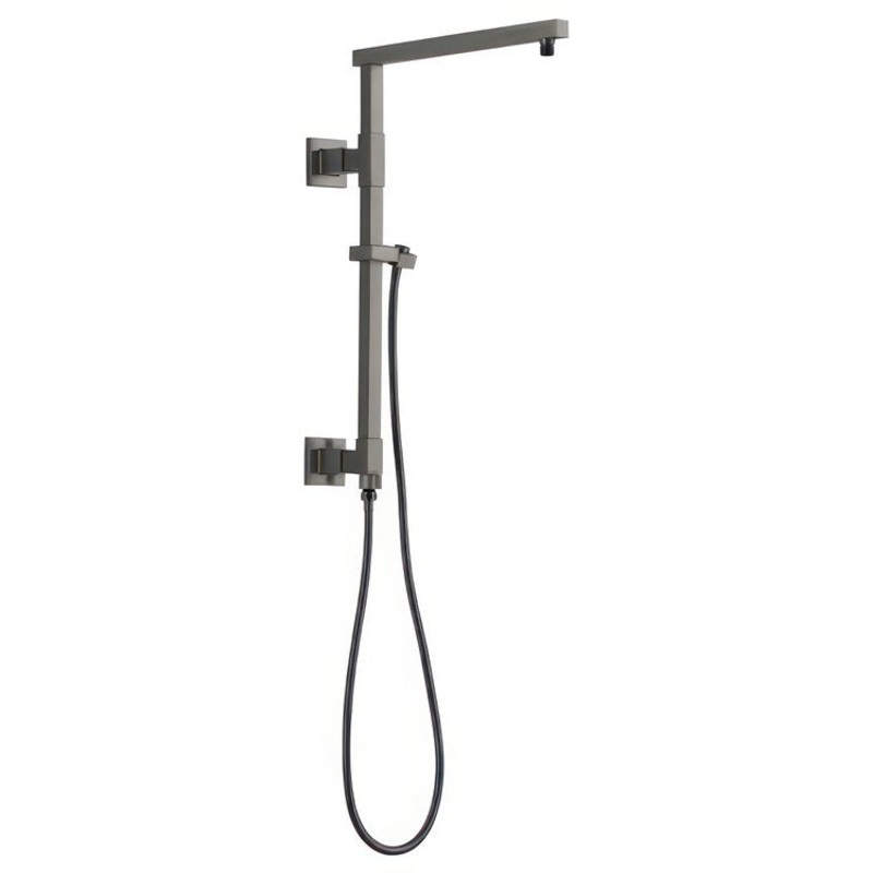Shower Column Emerge Universal Showering Components Angular Lumicoat Black Stainless 18 Inch