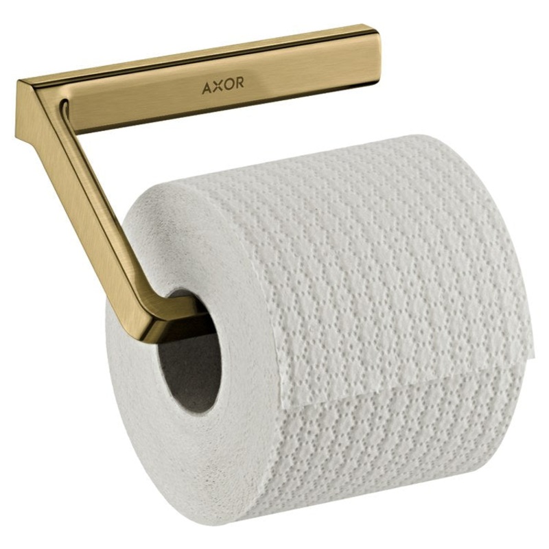 Toilet Paper Holder Universal SoftSquare Brushed Gold Optic Metal Wall Mount