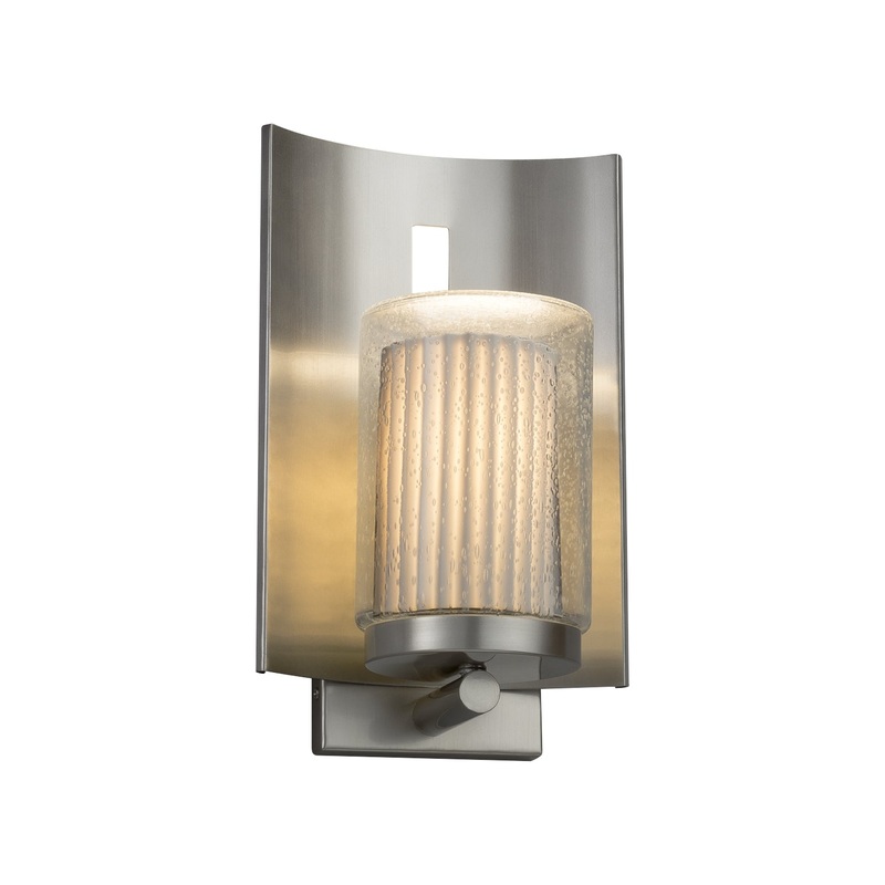 Wall Sconce from the Limoges Collection in Brushed Nickel Finish by Justice Designs