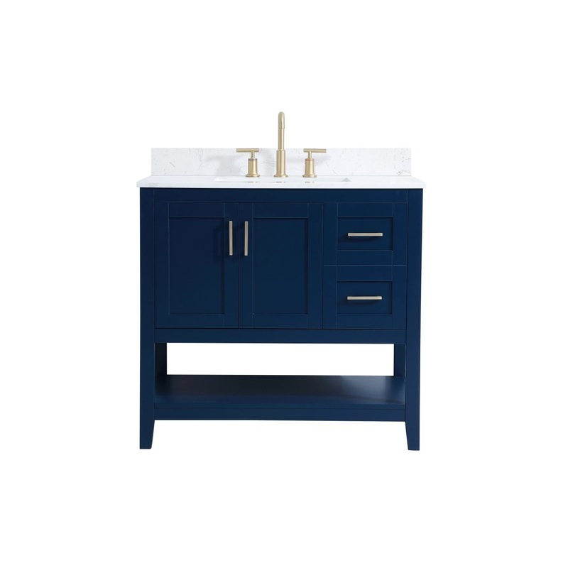 Bathroom Vanity Set from the Aubrey Collection in Blue Finish by Elegant Lighting