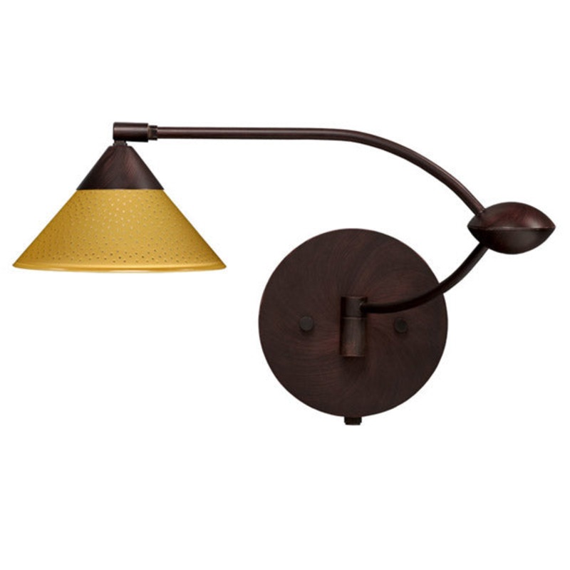 Besa 1WU-282490-BR Kona One Light Swing Arm Wall Sconce Bronze (Discontinued)