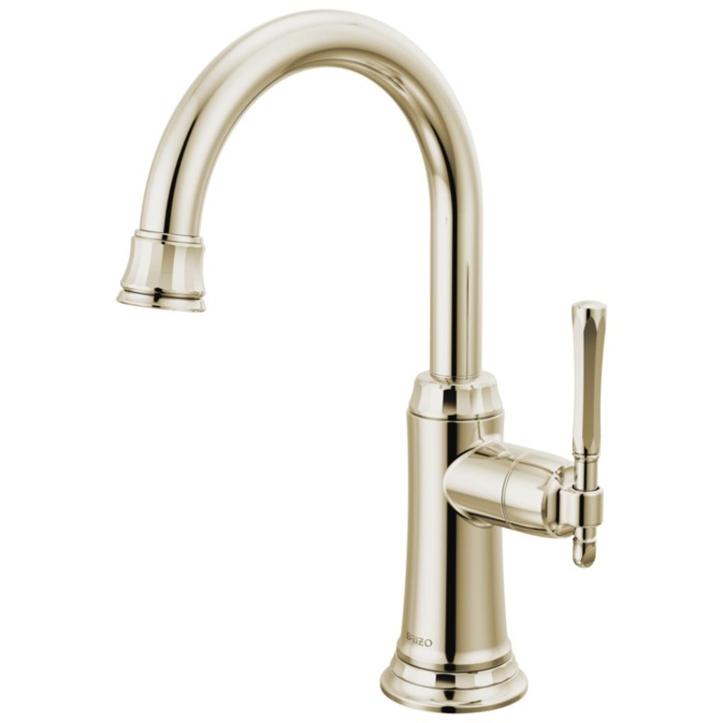 Beverage Faucet Tulham Beverage 1 Lever ADA Brilliance Polished Nickel Arc 360 Degree Swivel