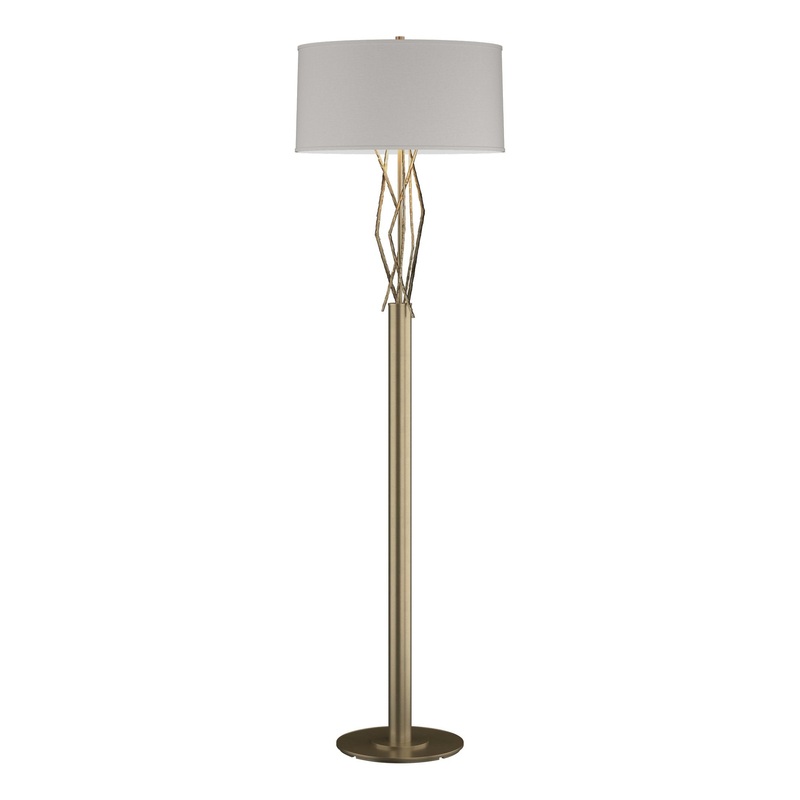 Brindille Floor Lamp Soft Gold Flax Shade (SE)