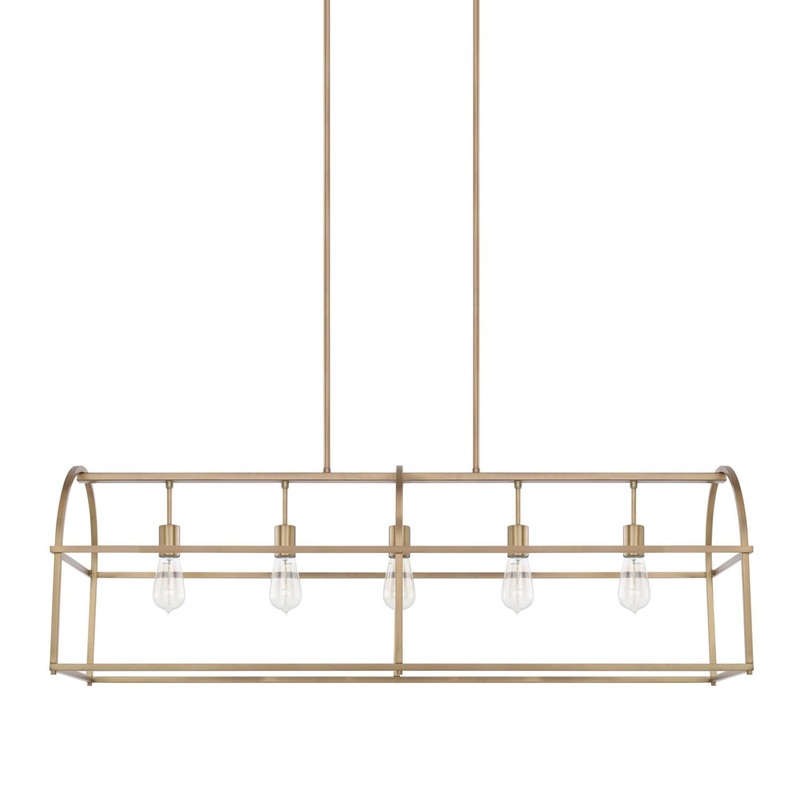 Capital Lighting 825751AD Aubrey 5 Light Island Aged Brass
