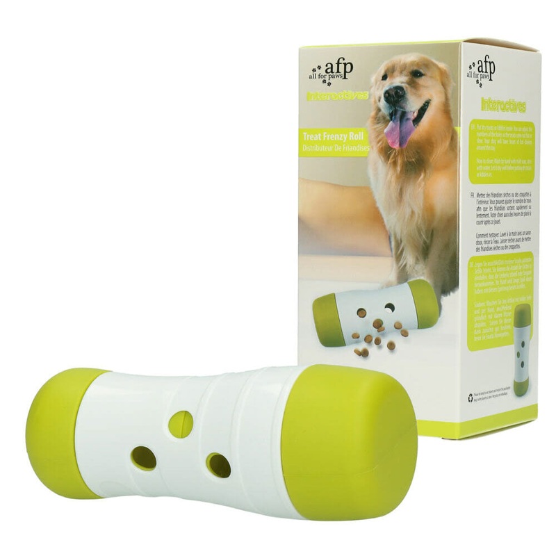 Dog Treat Frenzy Roll – Interactive Dispenser Feeder Toy All For Paws Pet