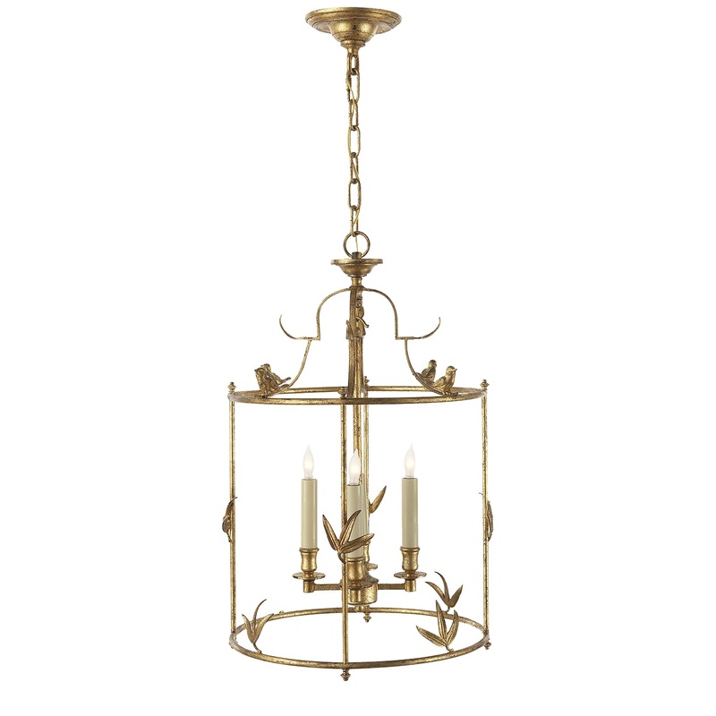 Four Light Lantern from the Diego Collection in Gilded Iron Finish by Visual Comfort Signature