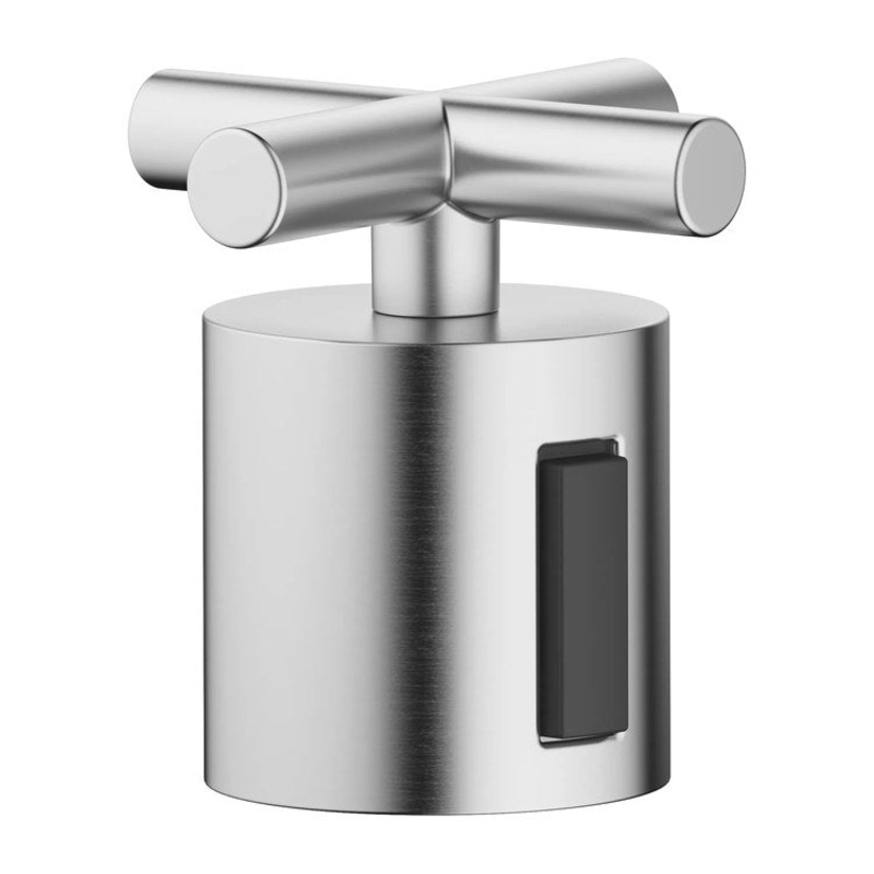 Handle TARA Brass Alloy 1 Cross Volume Control Brushed Chrome for TARA Shower Thermostat 34443979