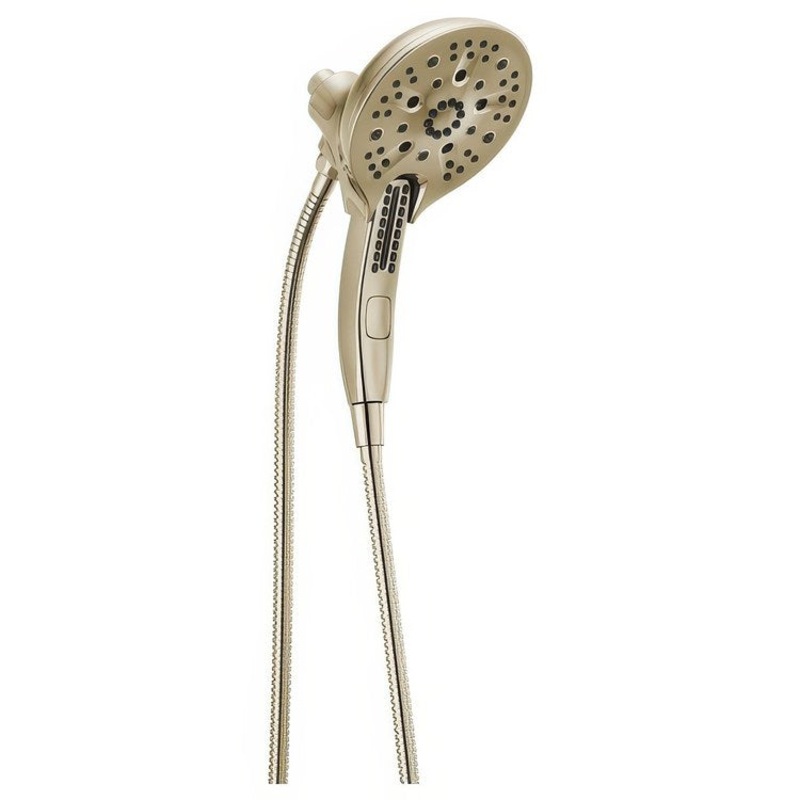 Handshower/Showerhead Combination Universal Lumicoat Polished Nickel In2ition 5 Setting Two in One H2OKinetic