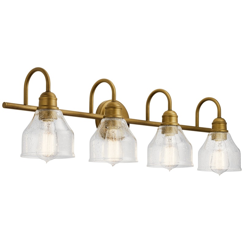 Kichler 45974NBR Four Light Bath, Natural Brass