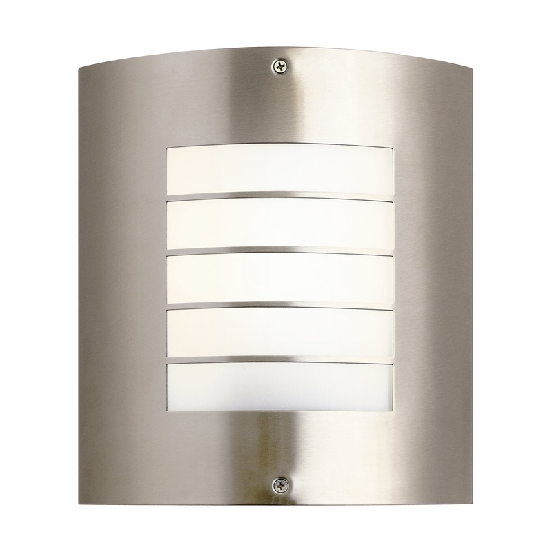 Kichler 6040NI One Light Outdoor Wall Mount, Brushed Nickel
