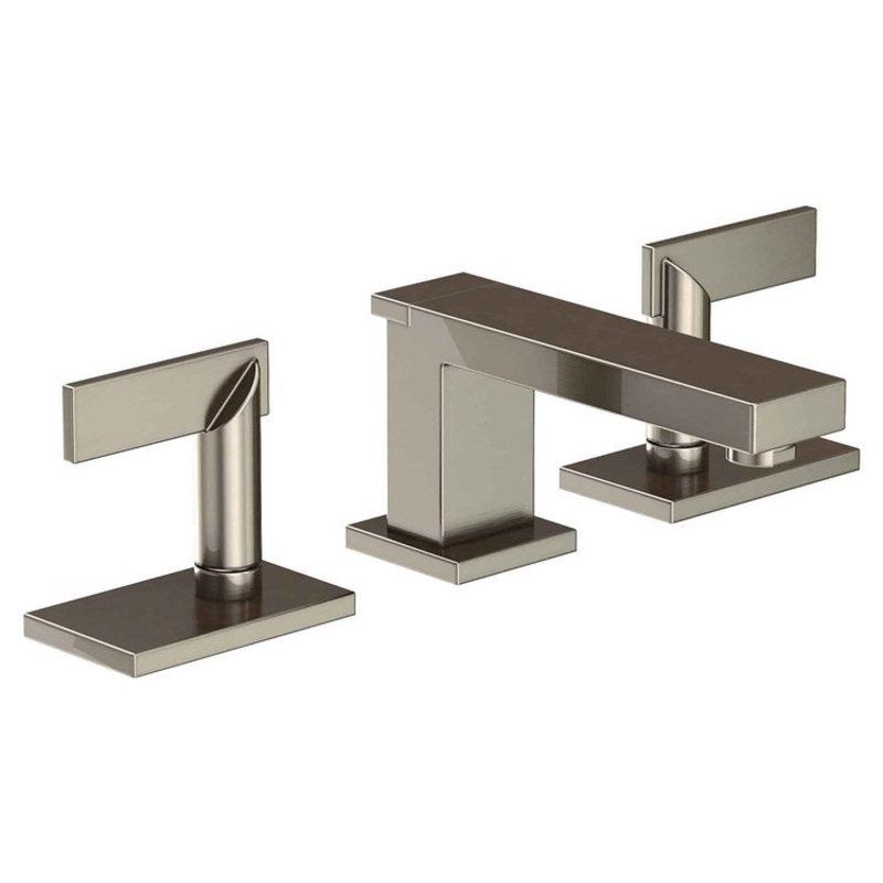 Lavatory Faucet Metro Widespread 8 to 20 Inch Spread 2 Lever ADA Antique Nickel 1.2 Gallons per Minute Brass Spout Height 2-1/2 Inch