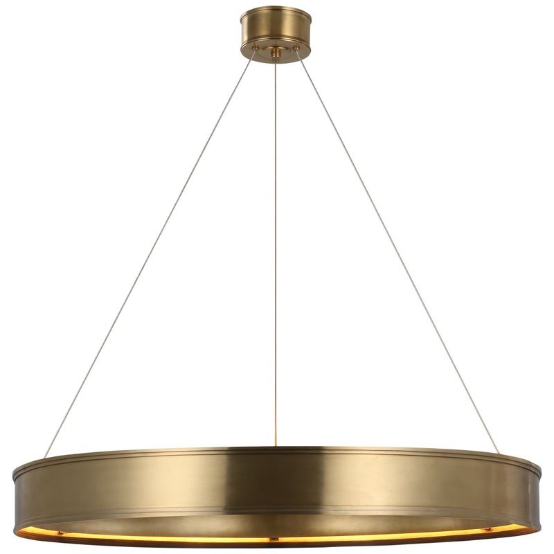 LED Chandelier from the Connery Collection in Antique-Burnished Brass Finish by Visual Comfort Signature