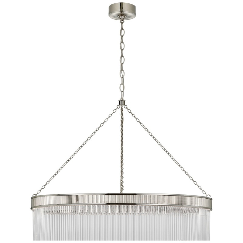 LED Chandelier from the Menil Collection in Polished Nickel Finish by Visual Comfort Signature