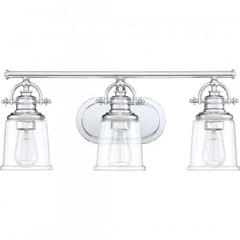Quoizel GRT8603C Grant Bath 3 light polished chrome Bath Light