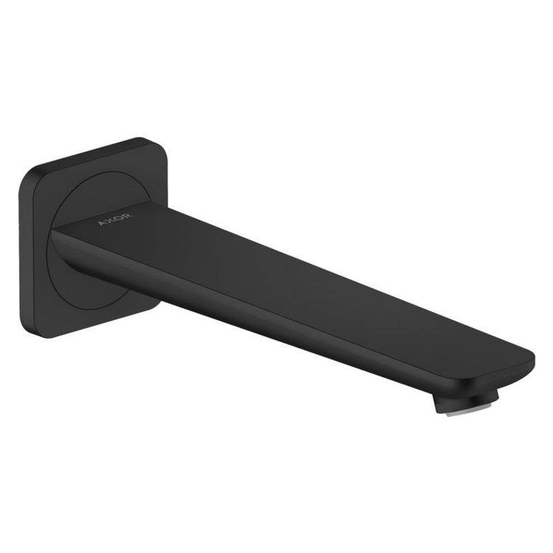 Tub Spout Citterio C Less Diverter Matte Black 9 Inch 5.3 Gallons per Minute Brass 1/2 IN NPT