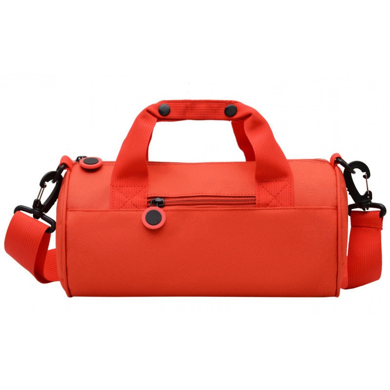 Waterproof Oxford Cylindrical Travel Bag – Large Capacity Handbag with Shoulder Strap(Red)