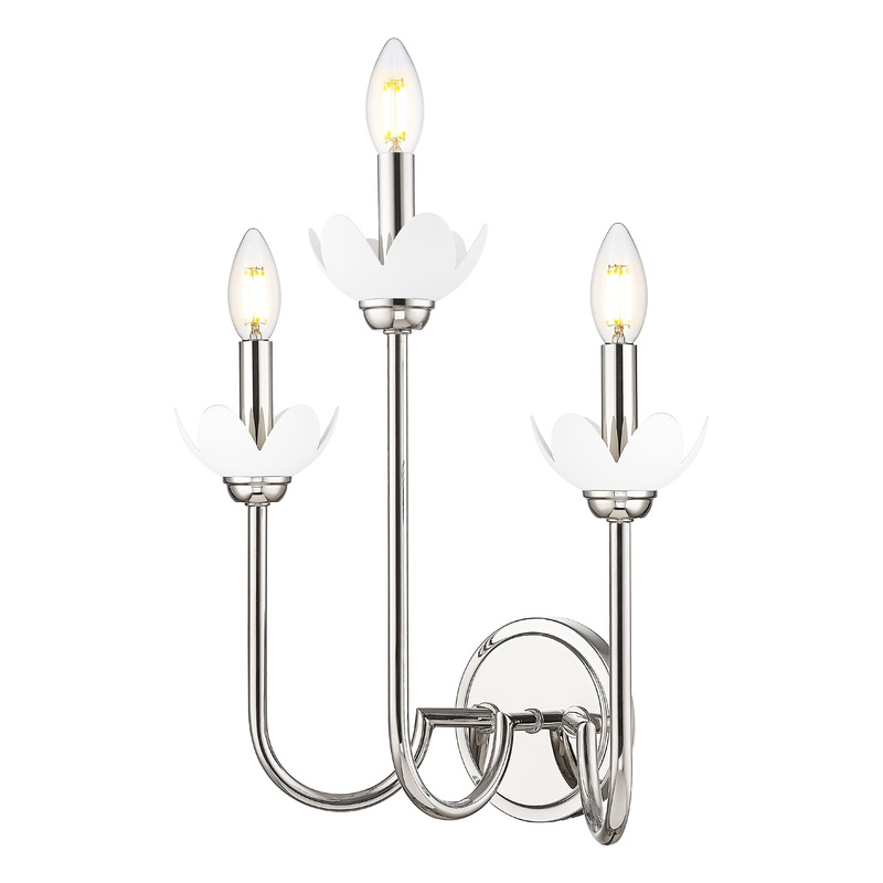 Allistair 3-Light Wall Sconce Polished Nickel