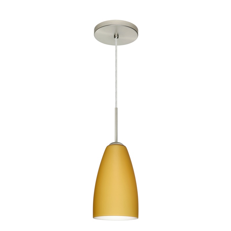 Besa 1JT-1511VM-LED-SN Riva One Light Pendant Satin Nickel