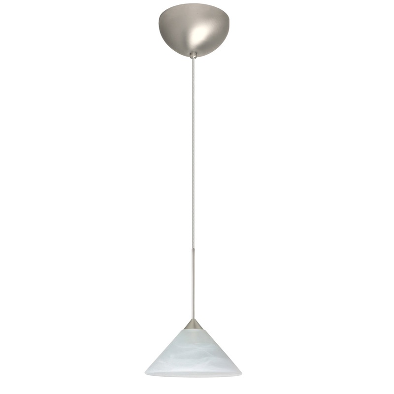 Besa 1XC-117652-LED-SN Kona One Light Pendant Satin Nickel