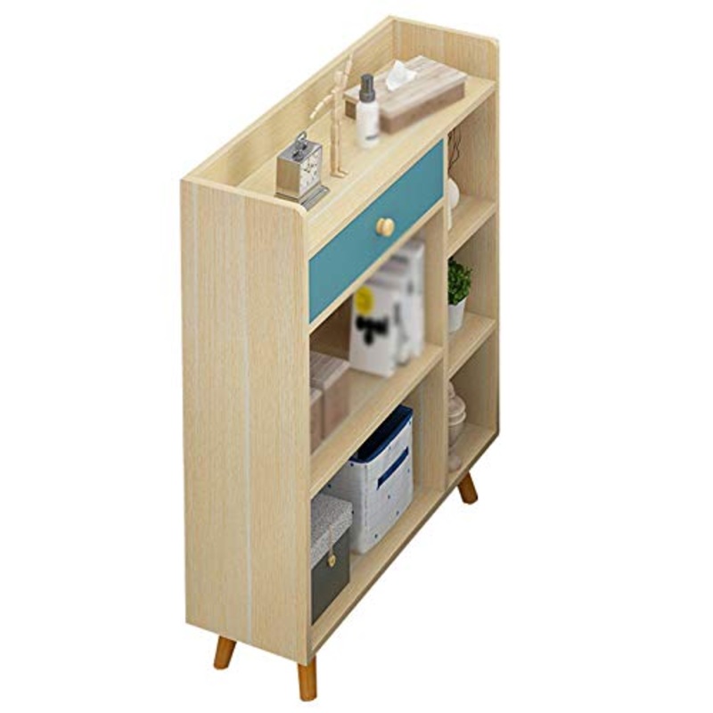 Comodino Diversificato Stoccaggio In Legno Solido Gambe Semplice Economico Casa Camera Da Letto Creativo Armadietto 72X24X95CM FANJIANI (Colore: A)