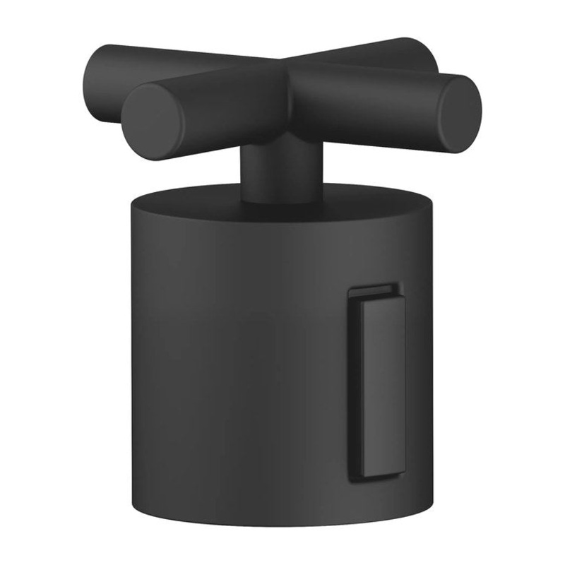 Handle TARA Brass Alloy 1 Cross Volume Control Matte Black for TARA Shower Thermostat 34443979
