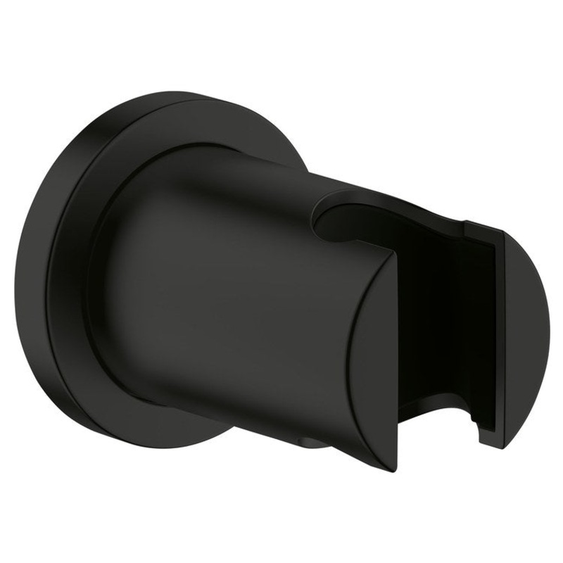 Handshower Holder Rainshower Wall Mount Matte Black Metal/Plastic