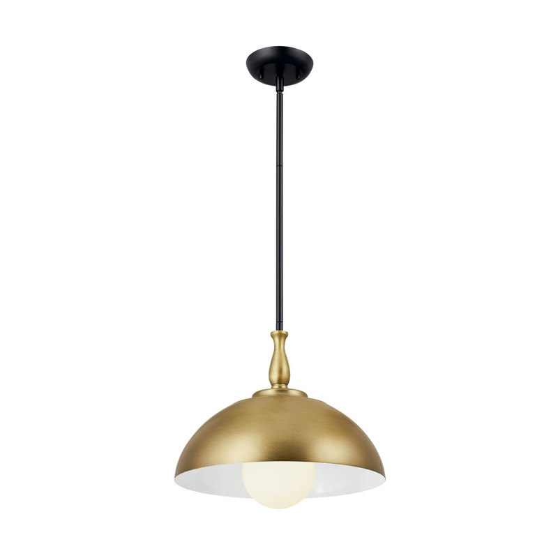 Kichler 52476NBR One Light Pendant, Natural Brass