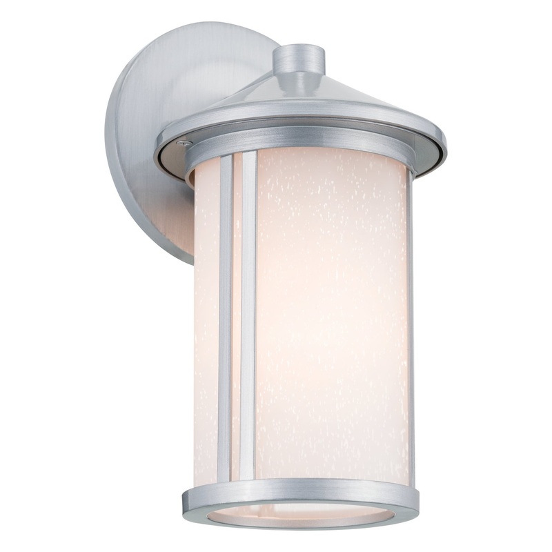 Kichler 59098BA One Light Outdoor Wall Mount, Brushed Aluminum