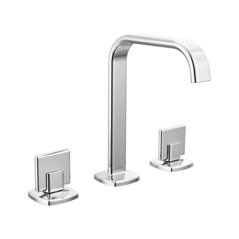 Lavatory Faucet Allaria Widespread 6-16 Inch Spread Less Handle ADA WaterSense Chrome 1.2 Gallons per Minute Square