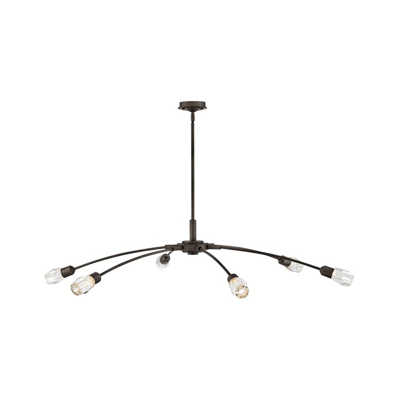 LED Chandelier from the Atera Collection in Black Oxide Finish by Fredrick Ramond