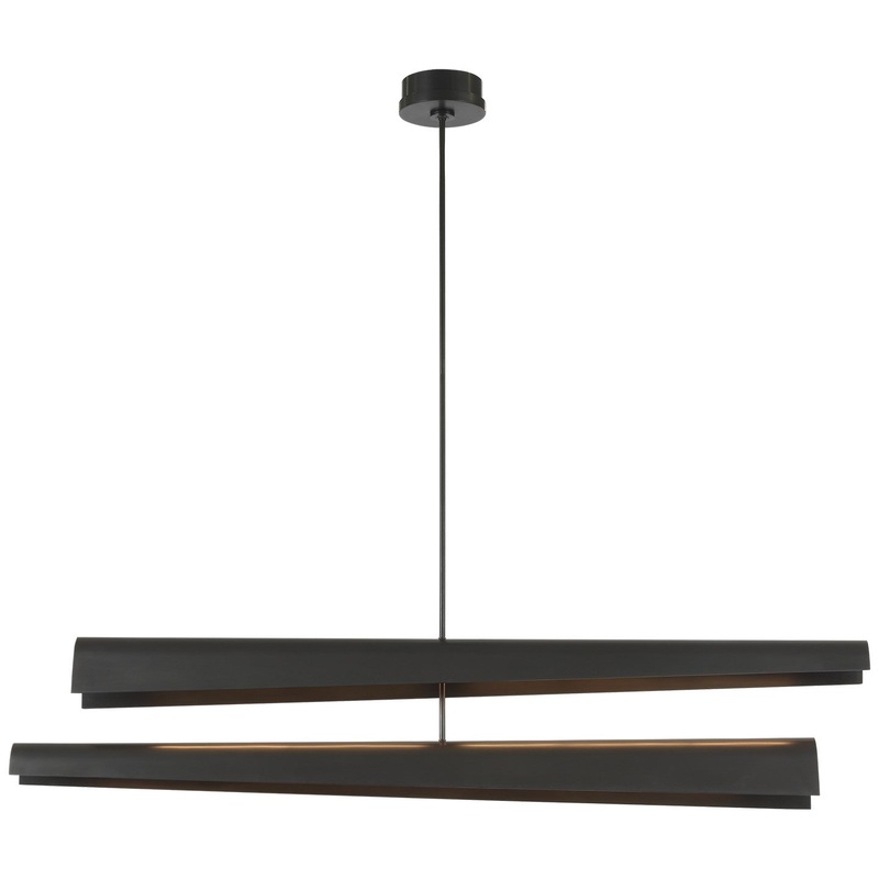 LED Chandelier from the Piel Collection in Bronze Finish by Visual Comfort Signature