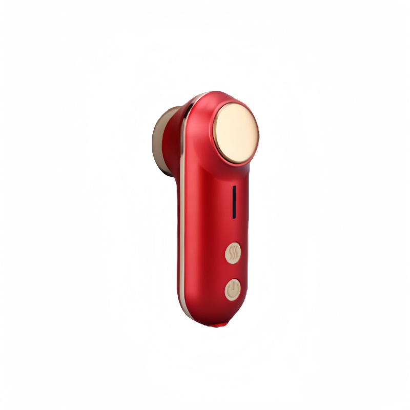 Mini Facial & Head Massager with Heat Therapy – USB-C Rechargeable, 3 Modes(Red)