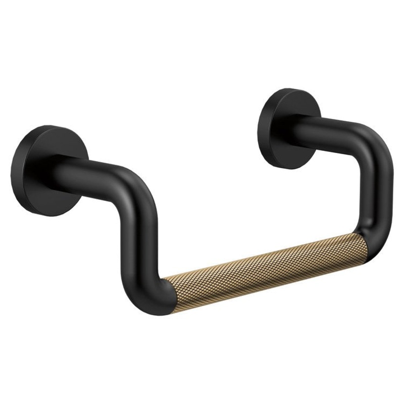 Towel Bar Litze 8 Inch Mini Matte Black/Brilliance Luxe Gold Metal