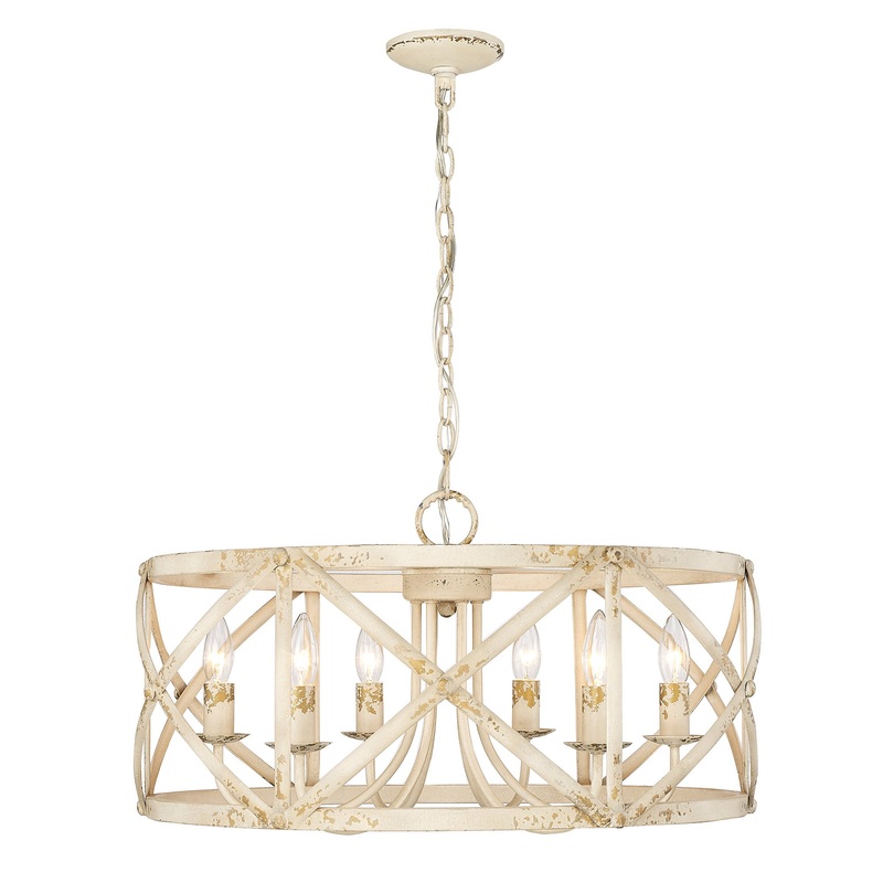 Alcott AI 6 Light Chandelier in Antique Ivory