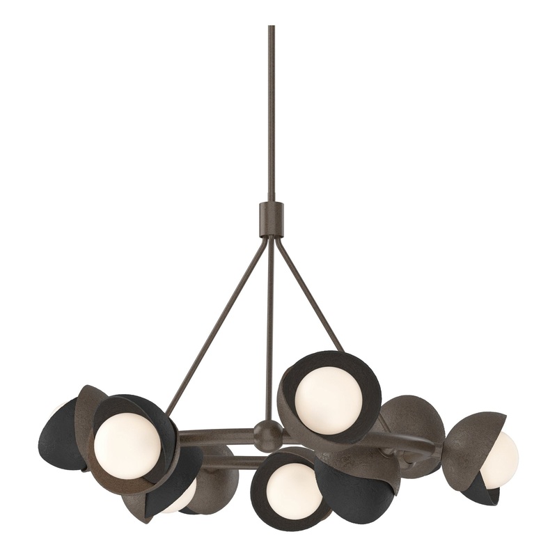 Brooklyn 9-Light Double Shade Ring Pendant Bronze Black