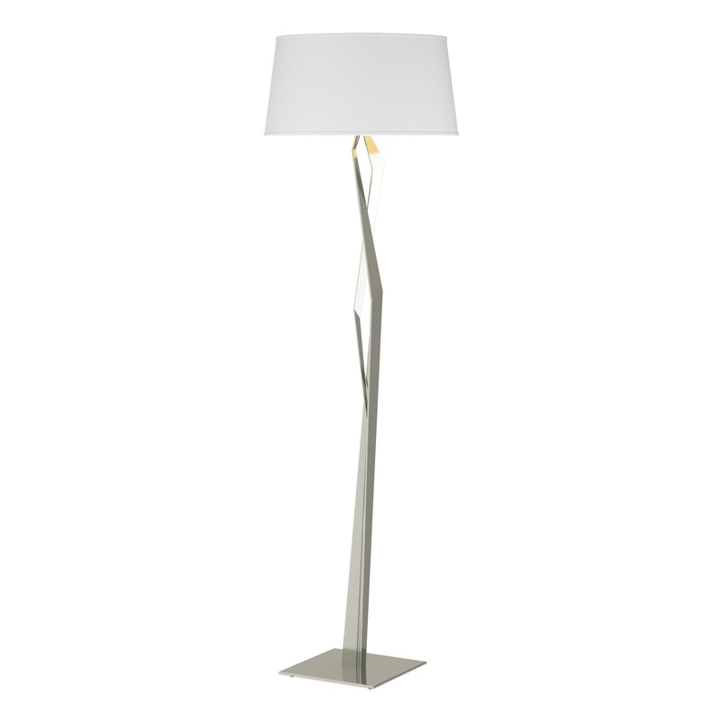 Facet Floor Lamp Sterling Natural Anna Shade (SF)