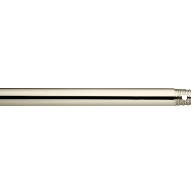 Kichler 360006PN Fan Down Rod, Polished Nickel