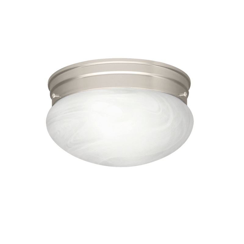 Kichler 8206NI One Light Flush Mount, Brushed Nickel
