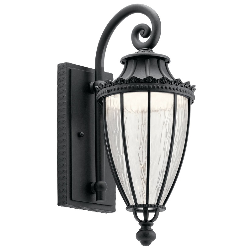 LED Outdoor Wall Mount from the Wakefield Collection in Textured Black Finish by Kichler