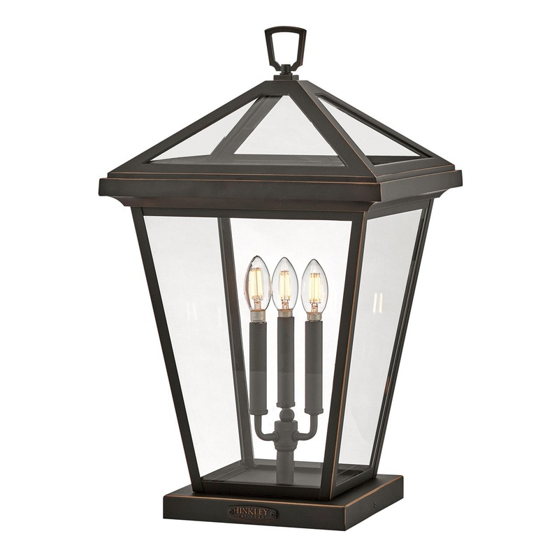LED Pier Mount Lantern from the Alford Place Collection in Oil Rubbed Bronze Finish by Hinkley