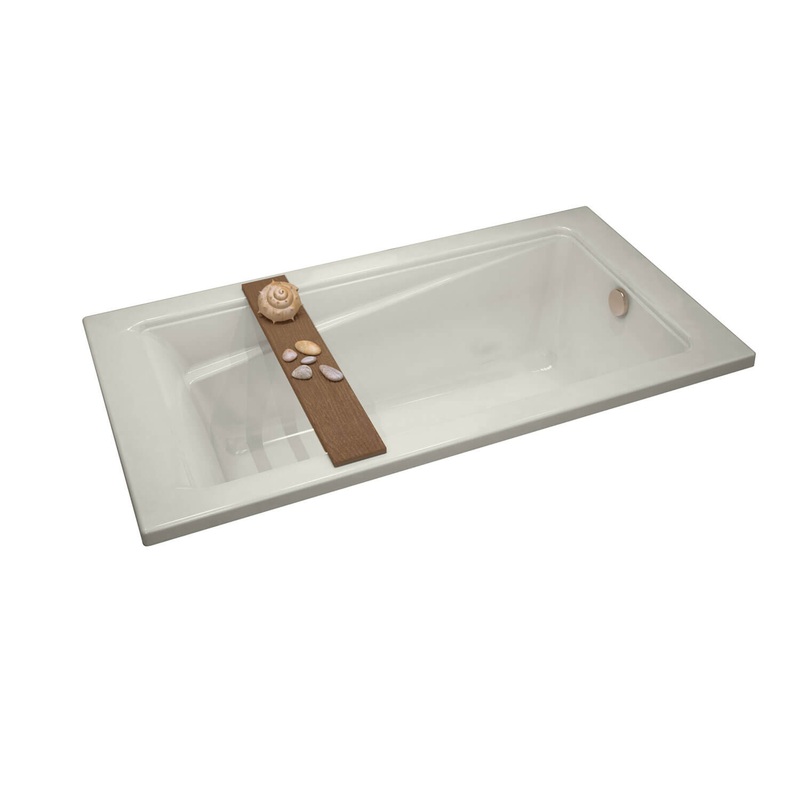 MAAX 106250-002-007 Exhibit 6042 Acrylic Drop-in End Drain Bathtub in Biscuit – Product Pack