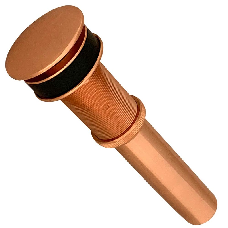 Premier Copper Products D-208PC 1.5-Inch Non-Overflow Pop-up Bathroom Sink Drain, Polished Copper