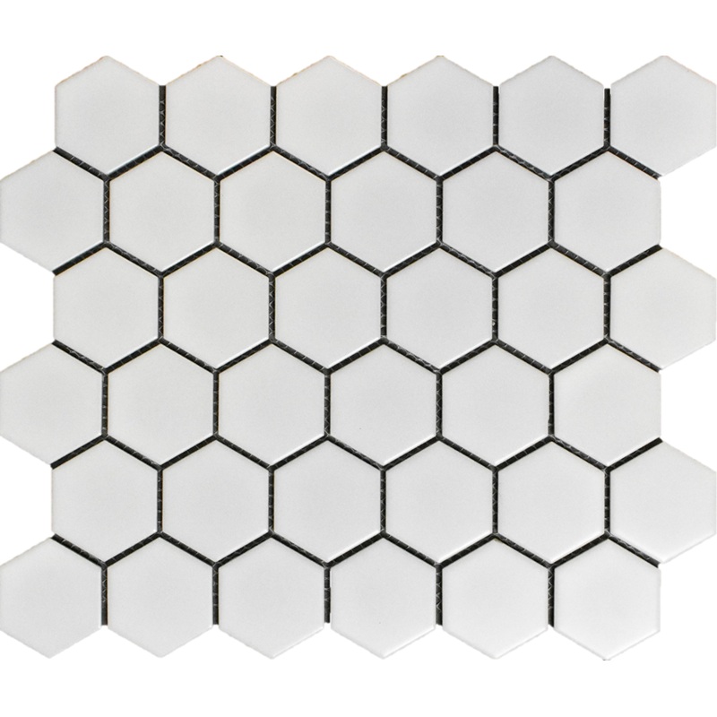 Roca Tile Usa Inc United States Ceramic Tile Cc Mosaics Ii 2 Inch Matte Gray Hexagon Porcelain Mosaics. Ufcc141-12Mt 1 Sheet = .99 Sq. Ft.