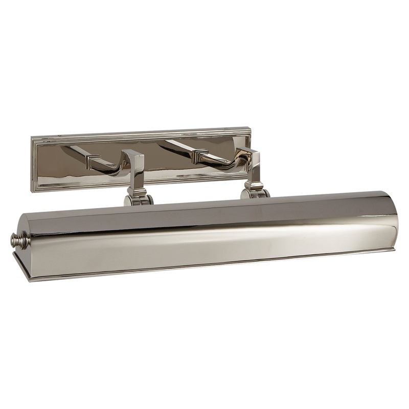 Two Light Picture Light from the Dean Picture Light Collection in Polished Nickel Finish by Visual Comfort Signature