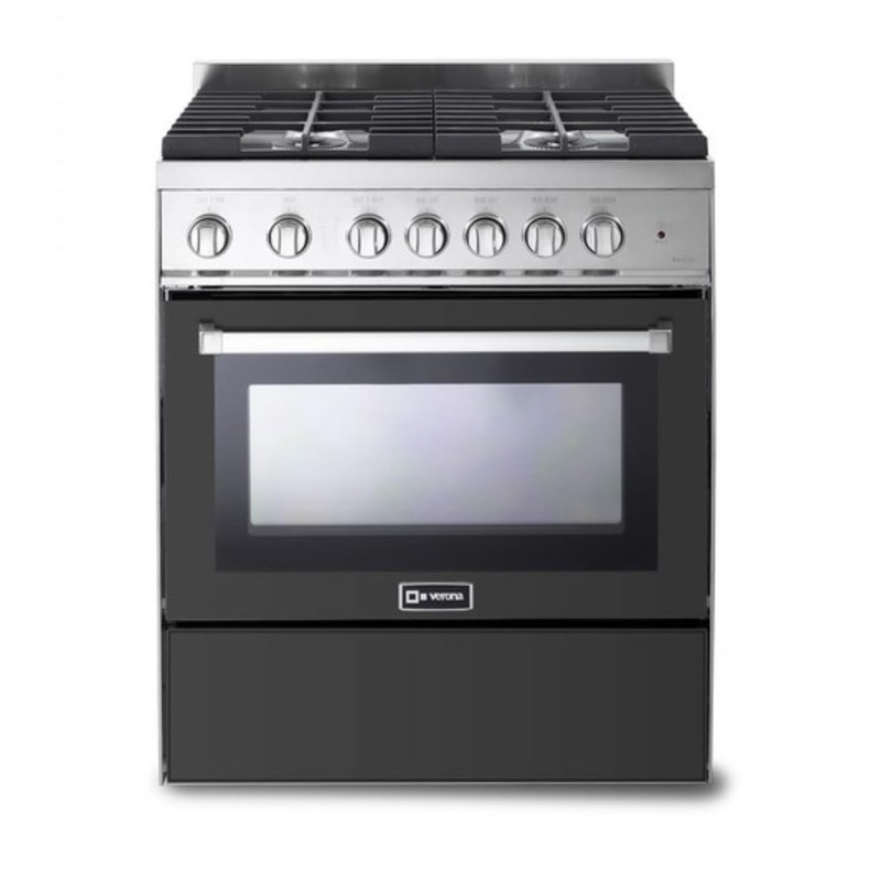 Verona VEFSGG304NE 30″ Gas Range – Matte Black