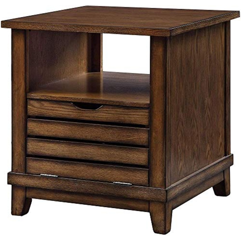 YRRA Comodino Comodino Comodino con 1 Porta e 2 vani portaoggetti Completamente assemblati 24 x 24 x 26 cm (Rovere)