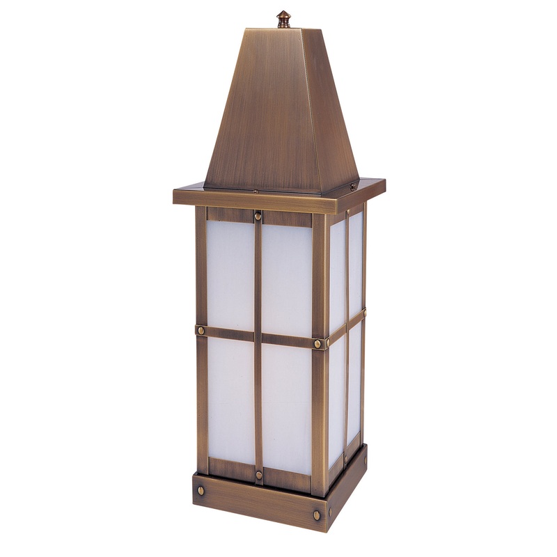 Arroyo HC-8LWO-AB Hartford One Light Column Mount Antique Brass