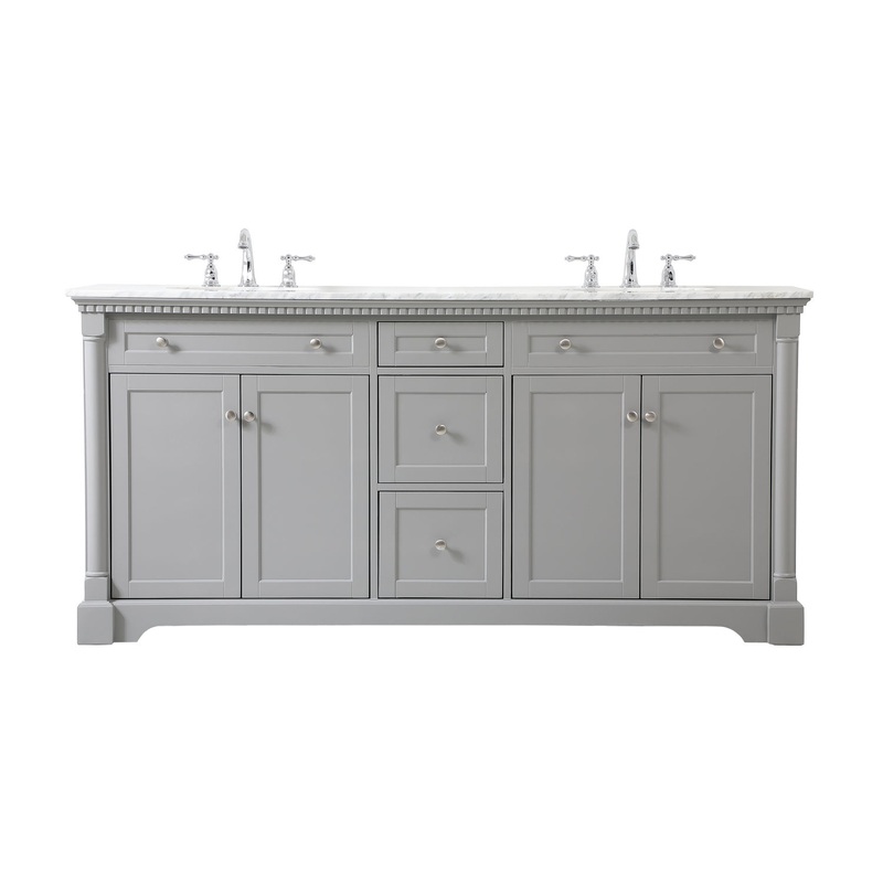 Bathroom Vanity Set from the Clarence Collection in Grey Finish by Elegant Lighting