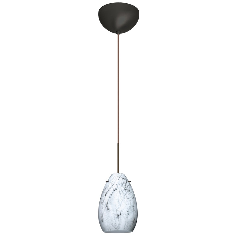 Besa 1XC-1713MG-LED-BR Pera One Light Pendant Bronze