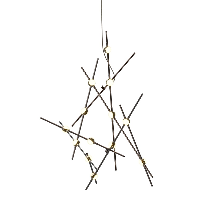 Constellation Aquila Minor Espresso Black with White Optical Acrylic 2700K 20′ Adjustable Cord/Cable